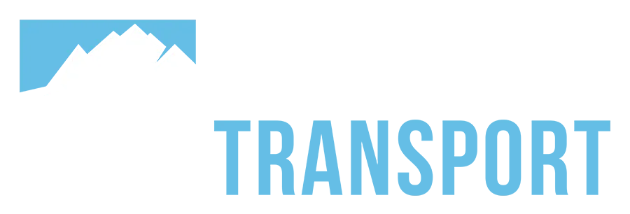 Rad Transport Logo with mountains and trees